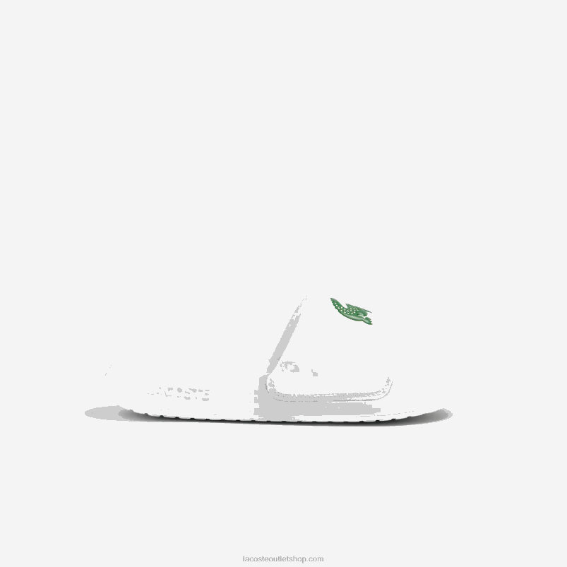 moški Lacoste belo/zelena 082 croco 1.0 sintetični diapozitivi P20DL1728