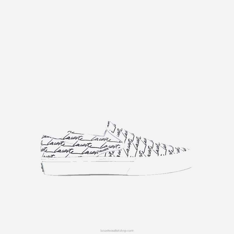 moški Lacoste belo in črno 147 jopica s potiskom na platnu P20DL1860