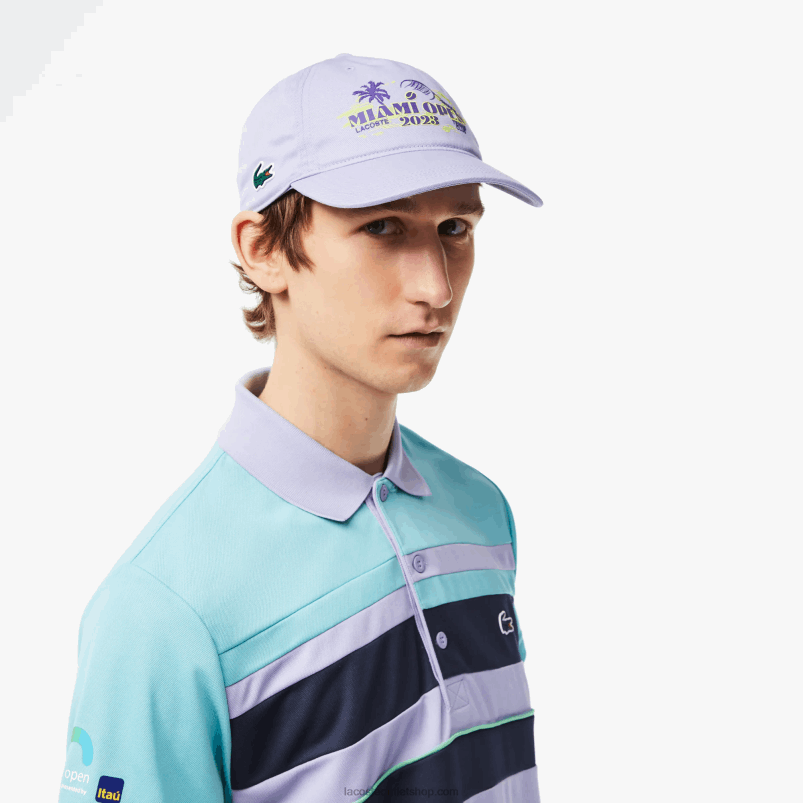 moški Lacoste vijolična 3k0 kapa iz keperja sport miami open edition P20DL2173