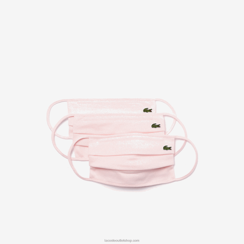 moški Lacoste svetlo roza t03 l.12.12 obrazne maske 3-kom P20DL2280