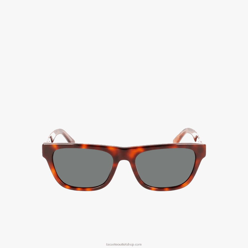 moški Lacoste havana 240 pravokotna acetatna sončna očala l.12.12 P20DL2183