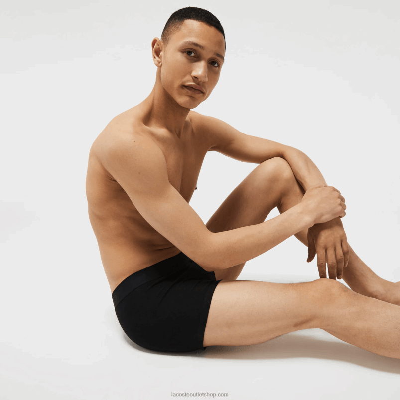 moški Lacoste črno siva chine snp l.12.12 Pique boksarice 2 kom P20DL1616