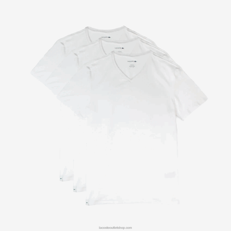 moški Lacoste bela 001 lounge majica 3 kom P20DL1579
