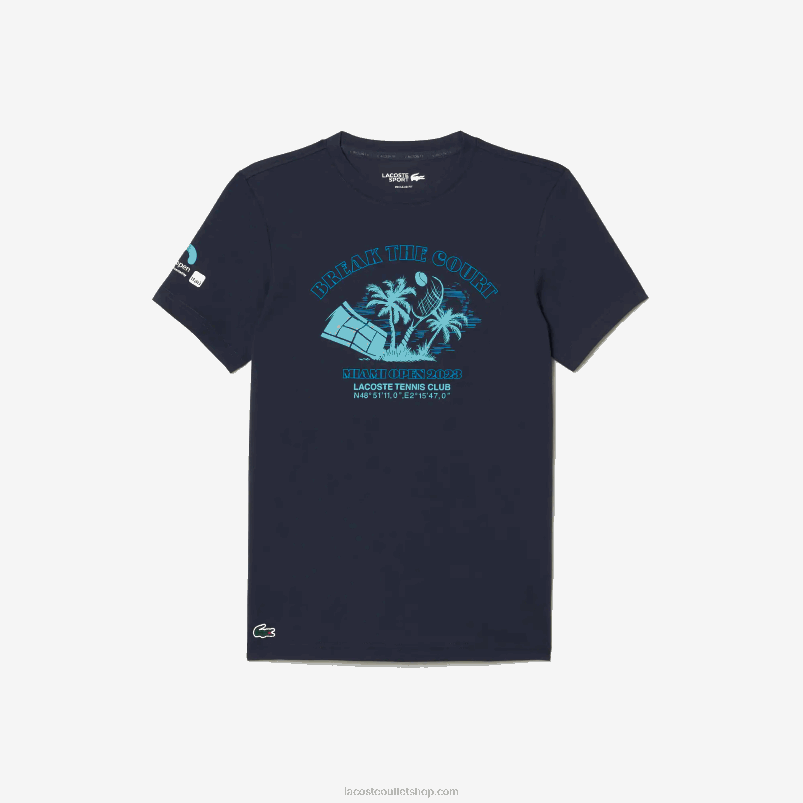 moški Lacoste modri kxe športna majica miami open edition P20DL214