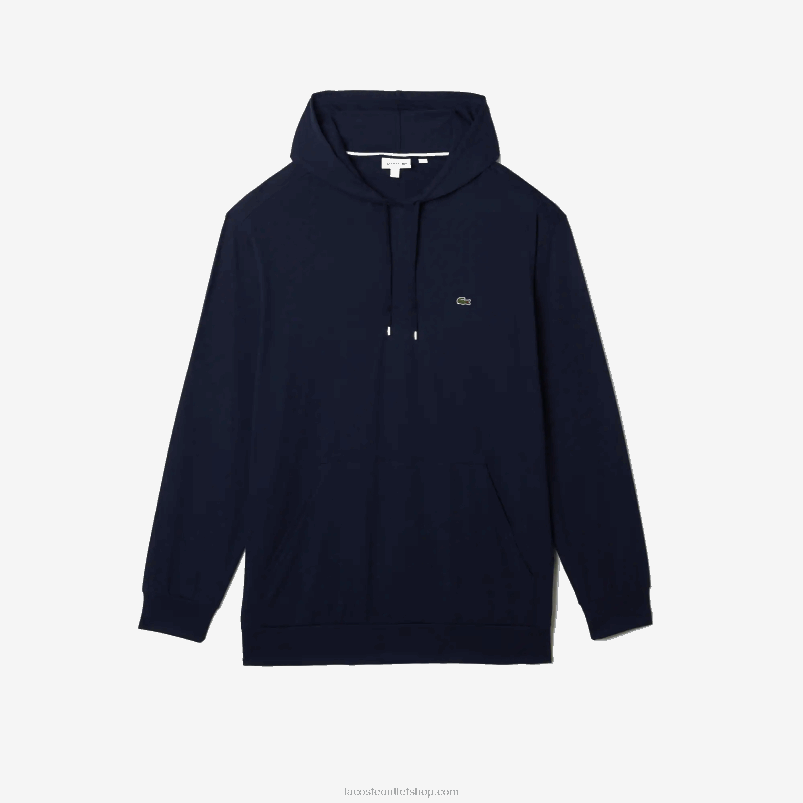 moški Lacoste mornarsko modra 166 xl navadna majica s kapuco P20DL725
