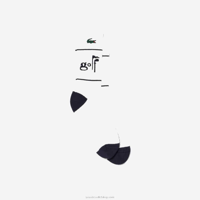 moški Lacoste bela mornarsko modra ev0 nogavice z napisom golf P20DL521