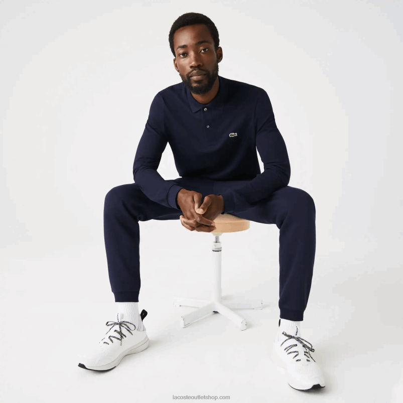 moški Lacoste mornarsko modra 166 original l.12.12 polo majica z dolgimi rokavi P20DL646