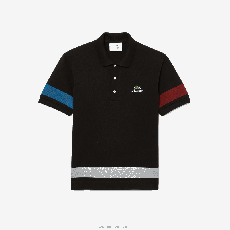 moškičrna 031 lacoste x awake ny cotton pique polo color-block P20DL899