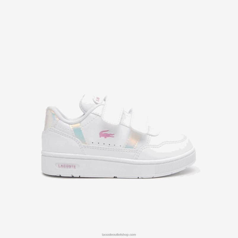 dojenčki Lacoste bela 21g sintetični t-clip superge z visoko peto P20DL2938