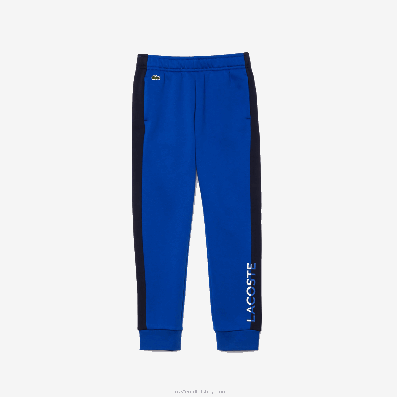 fantje Lacoste mornarsko modra mt5 barvno obarvane trenirke iz flisa P20DL3254