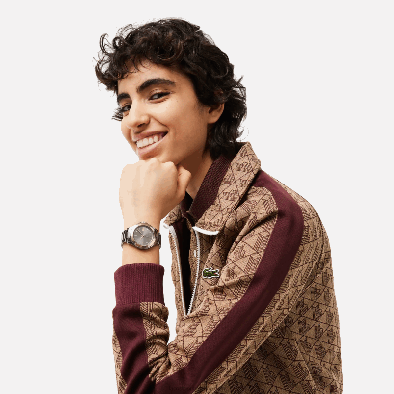 ženske Lacoste črna 000 jeklena ura s 3 kazalci P20DL2915