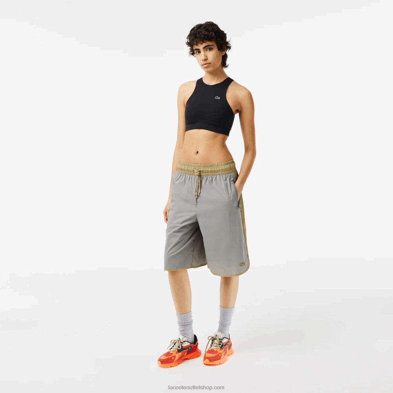 ženske Lacoste sivo bež 7mt dvobarvne bermude P20DL2451