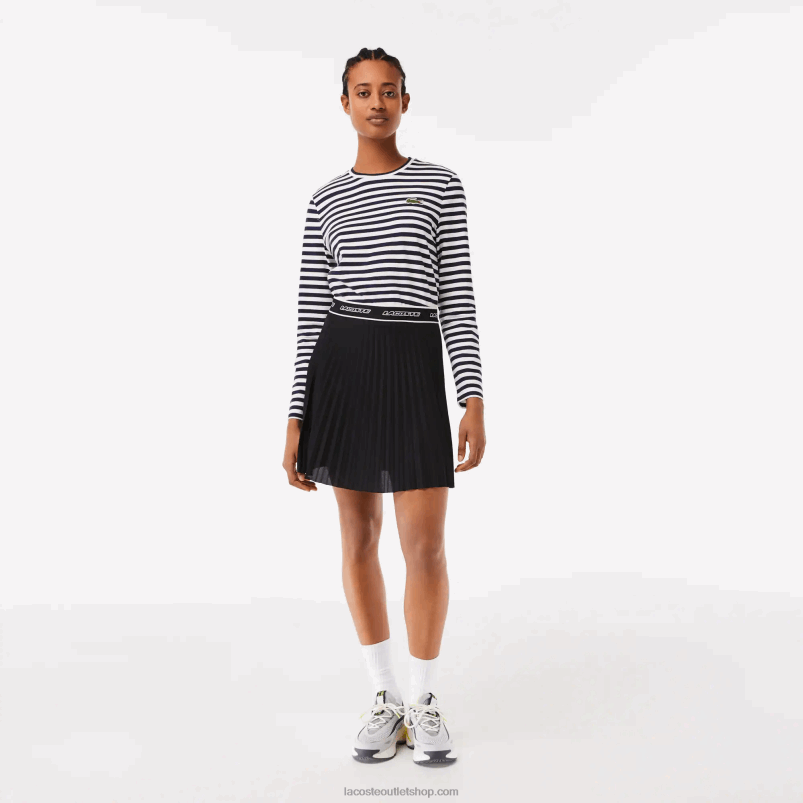 ženske Lacoste črna 031 plisirano krilo z elastiko v pasu P20DL2352