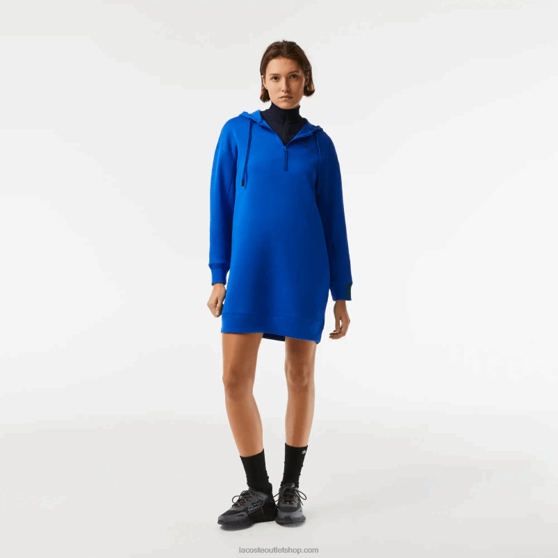 ženske Lacoste modra k1q ohlapna bombažna pike obleka P20DL2473
